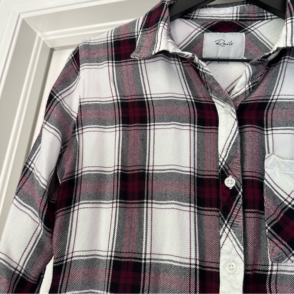 Rails Hunter Plaid Button-Up Shirt - Size S - Picture 9 of 10